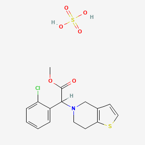 molecular formula C16H18ClNO6S2 B1669226 (+-)-Clopidogrel bisulfate CAS No. 135046-48-9