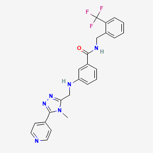 B1669271 3-({[4-Methyl-5-(Pyridin-4-Yl)-4h-1,2,4-Triazol-3-Yl]methyl}amino)-N-[2-(Trifluoromethyl)benzyl]benzamide CAS No. 865608-11-3