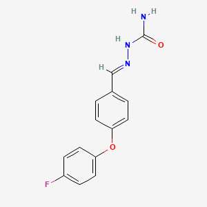 molecular formula C14H12FN3O2 B1669277 4-(4-Fluorophenoxy)benzaldehyde semicarbazone CAS No. 181144-66-1