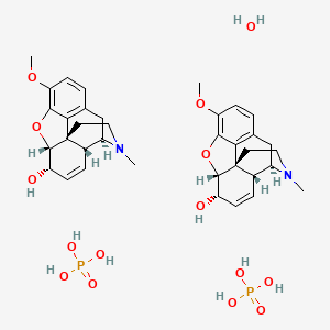molecular formula C36H50N2O15P2 B1669283 Codeine phosphate hemihydrate CAS No. 41444-62-6