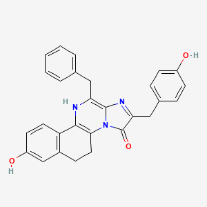 molecular formula C28H23N3O3 B1669286 Coelenterazine e CAS No. 114496-02-5
