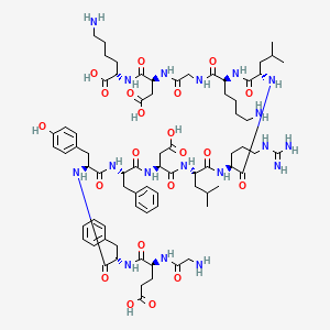 molecular formula C74H110N18O21 B1669298 Collagen type IV alpha1 (531-543) CAS No. 119953-02-5