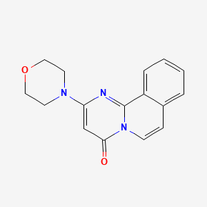 molecular formula C16H15N3O2 B1669304 2-morpholino-4H-pyrimido[2,1-a]isoquinolin-4-one CAS No. 168425-64-7