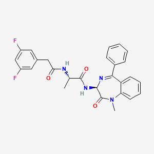 molecular formula C27H24F2N4O3 B1669306 gamma-Secretase Inhibitor XXI CAS No. 209986-17-4