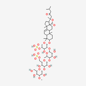 molecular formula C54H86O28S2 B1669325 Cucumechinoside C CAS No. 125640-32-6