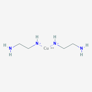 molecular formula C4H12CuN42+ B1669336 Copper(2+), bis(ethylenediamine)-, ion CAS No. 13426-91-0
