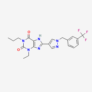 molecular formula C21H21F3N6O2 B1669358 GS-6201 CAS No. 752222-83-6