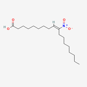 molecular formula C18H33NO4 B1669368 10-nitro-9E-octadecenoic acid CAS No. 875685-46-4