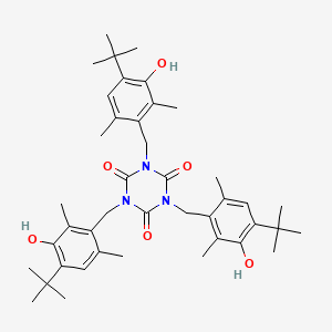 molecular formula C42H57N3O6 B1669380 1,3,5-Triazine-2,4,6(1H,3H,5H)-trione, 1,3,5-tris[[4-(1,1-dimethylethyl)-3-hydroxy-2,6-dimethylphenyl]methyl]- CAS No. 40601-76-1
