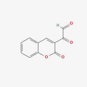 B1669456 Coumarin, 3-glyoxyloyl- CAS No. 91635-05-1