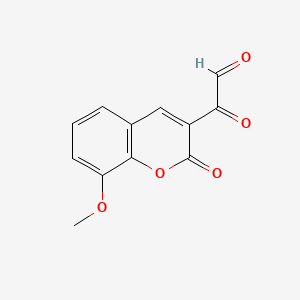 molecular formula C12H8O5 B1669457 Coumarin, 3-glyoxyloyl-8-methoxy- CAS No. 92024-91-4