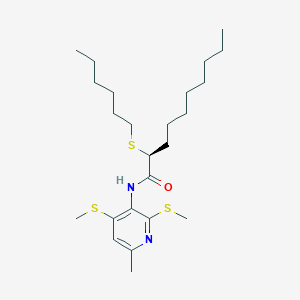 N-(2,4-Bis(methylthio)-6-methylpyridin-3-yl)-2-(hexylthio)decanoic acid amide