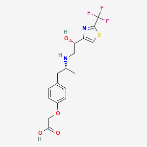 Acetic acid, (4-((2R)-2-(((2S)-2-hydroxy-2-(2-(trifluoromethyl)-4-thiazolyl)ethyl)amino)propyl)phenoxy)-