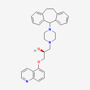 1-Piperazineethanol, 4-(10,11-dihydro-5H-dibenzo(a,d)cyclohepten-5-yl)-alpha-((5-quinolinyloxy)methyl)-, (S)-