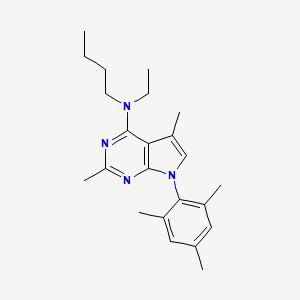 butyl-(2,5-dimethyl-7-(2,4,6-trimethylphenyl)-7H-pyrrolo(2,3-d)pyrimidin-4-yl)ethylamine