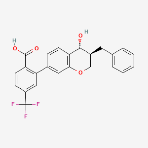 Benzoic acid, 2-((3S,4R)-3,4-dihydro-4-hydroxy-3-(phenylmethyl)-2H-1-benzopyran-7-yl)-4-(trifluoromethyl)-