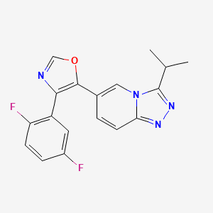 1,2,4-Triazolo(4,3-a)pyridine, 6-(4-(2,5-difluorophenyl)-5-oxazolyl)-3-(1-methylethyl)-