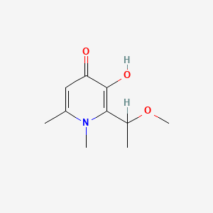 4(1H)-Pyridinone, 3-hydroxy-2-(1-methoxyethyl)-1,6-dimethyl-