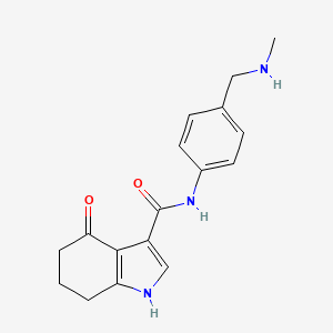 1H-Indole-3-carboxamide, 4,5,6,7-tetrahydro-N-(4-((methylamino)methyl)phenyl)-4-oxo-