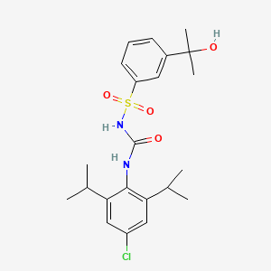 N-((4-Chloro-2,6-diisopropylphenyl)carbamoyl)-3-(2-hydroxypropan-2-yl)benzenesulfonamide