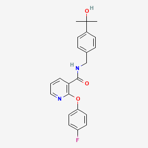 3-Pyridinecarboxamide, 2-(4-fluorophenoxy)-N-((4-(1-hydroxy-1-methylethyl)phenyl)methyl)-