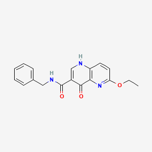 1,5-Naphthyridine-3-carboxamide, 6-ethoxy-1,4-dihydro-4-oxo-N-(phenylmethyl)-