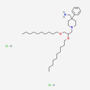 4-Piperidinemethanamine, 1-(2,3-bis(decyloxy)propyl)-4-phenyl-, dihydrochloride