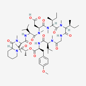 molecular formula C57H91N9O14 B1669513 Cyclopeptolide 1 CAS No. 129816-38-2
