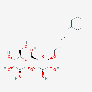 molecular formula C23H42O11 B1669541 5-Cyclohexyl-1-pentyl-beta-D-maltoside CAS No. 250692-65-0