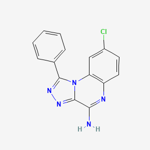 molecular formula C15H10ClN5 B1669553 8-Chloro-1-phenyl-[1,2,4]triazolo[4,3-a]quinoxalin-4-amine CAS No. 91896-57-0