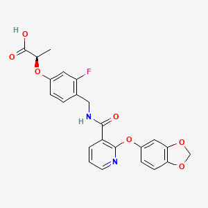 molecular formula C23H19FN2O7 B1669556 CP671305 CAS No. 445295-04-5