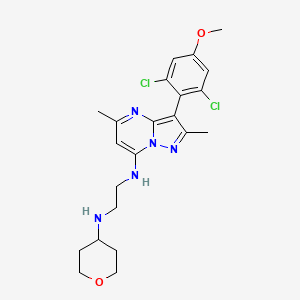 1,2-Ethanediamine, N-(3-(2,6-dichloro-4-methoxyphenyl)-2,5-dimethylpyrazolo(1,5-a)pyrimidin-7-yl)-N'-(tetrahydro-2H-pyran-4-yl)-