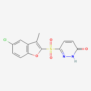 6-[(5-Chloro-3-methyl-1-benzofuran-2-YL)sulfonyl]pyridazin-3(2H)-one