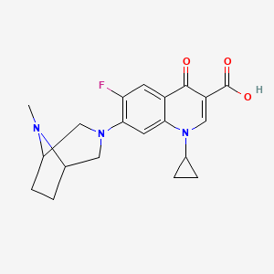 1-Cyclopropyl-6-fluoro-7-(8-methyl-3,8-diazabicyclo[3.2.1]octan-3-yl)-4-oxoquinoline-3-carboxylic acid