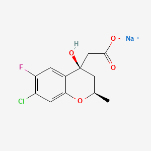 molecular formula C12H11ClFNaO4 B1669565 CP-74725, sodium salt CAS No. 111477-48-6