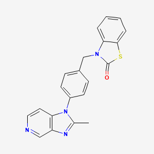 molecular formula C21H16N4OS B1669578 3-[4-(2-Methyl-imidazo[4,5-C]pyridin-1-YL)benzyl]-3H-benzothiazol-2-one CAS No. 343250-05-5