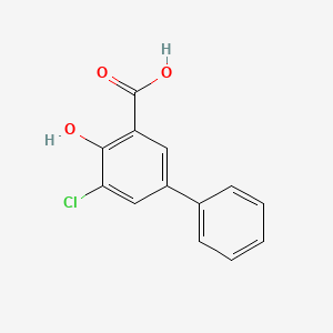 molecular formula C13H9ClO3 B1669588 5-Chloro-4-Hydroxybiphenyl-3-Carboxylic Acid CAS No. 1038713-54-0