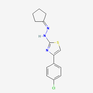 4-(4-Chlorophenyl)-2-(2-cyclopentylidenehydrazinyl)thiazole
