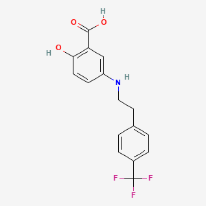 molecular formula C16H14F3NO3 B1669618 Crisdesalazine CAS No. 927685-43-6