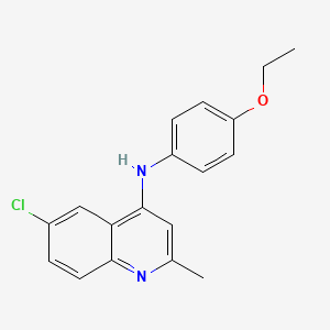molecular formula C18H17ClN2O B1669650 6-chloro-N-(4-ethoxyphenyl)-2-methylquinolin-4-amine CAS No. 442150-41-6