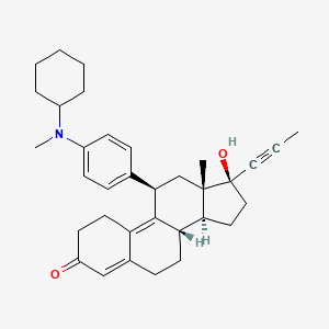 molecular formula C34H43NO2 B1669655 Cymipristone CAS No. 329971-40-6
