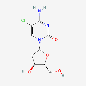molecular formula C9H12ClN3O4 B1669696 4-Amino-5-chloro-1-[4-hydroxy-5-(hydroxymethyl)oxolan-2-yl]pyrimidin-2-one CAS No. 32387-56-7