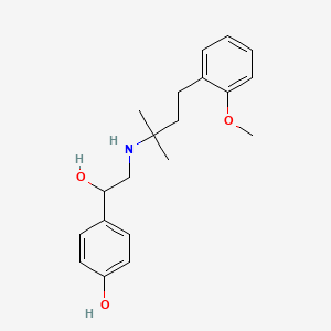molecular formula C20H27NO3 B1669706 Benzenemethanol, 4-hydroxy-alpha-(((3-(2-methoxyphenyl)-1,1-dimethylpropyl)amino)methyl)- CAS No. 72734-63-5