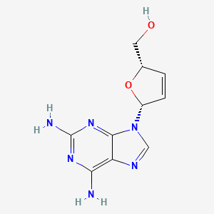 molecular formula C10H12N6O2 B1669710 Adenosine, 2-amino-2',3'-didehydro-2',3'-dideoxy- CAS No. 109881-25-6
