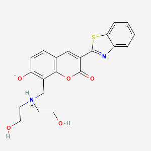 3-(1,3-benzothiazol-2-yl)-8-{[bis(2-hydroxyethyl)amino]methyl}-7-hydroxy-2H-chromen-2-one