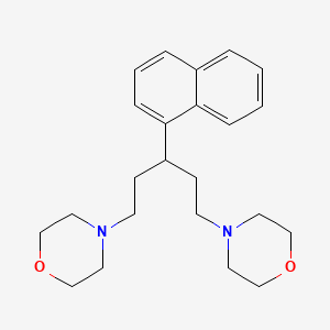 molecular formula C23H32N2O2 B1669726 1,5-Dimorpholino-3-(1-naphthyl)-pentane CAS No. 13071-27-7