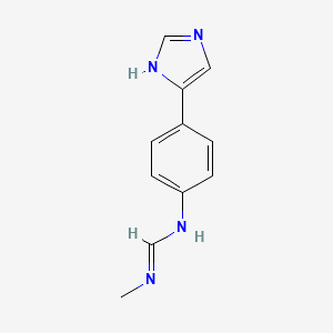 molecular formula C11H12N4 B1669728 N-[4-(1H-imidazol-5-yl)phenyl]-N'-methylmethanimidamide CAS No. 83184-12-7