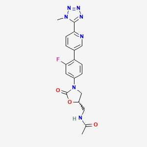Acetamide, N-(((5S)-3-(3-fluoro-4-(6-(1-methyl-1H-tetrazol-5-yl)-3-pyridinyl)phenyl)-2-oxo-5-oxazolidinyl)methyl)-