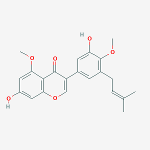 molecular formula C22H22O6 B166975 5,4'-Dimethoxy-3'-prenylbiochanin A CAS No. 132587-59-8