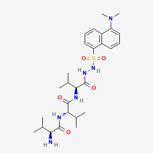 molecular formula C27H42N6O5S B1669801 Dansylhydrazide trivaline CAS No. 76080-91-6
